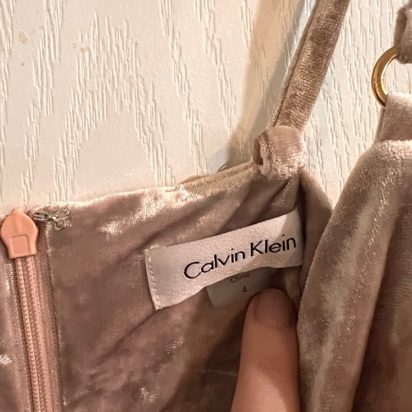 FINAL PRICE Calvin Klein Dusty Pink Velvet Dress - Picture 2 of 7